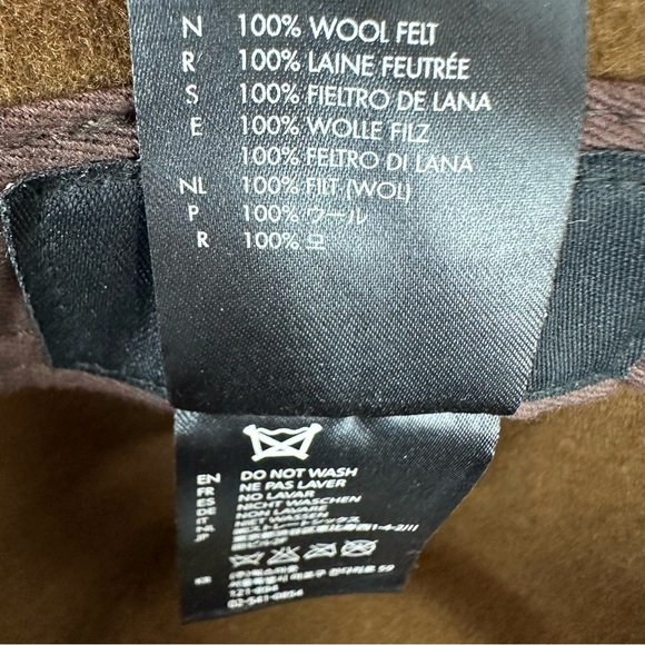 Brixton Size Large 7 1/2 Messer Brown Wool Felt Fedora Hat - Picture 16 of 16